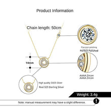 Collana In Argento Sterling, Collana Di Placcatura Semplice In Argento Sterling Placcato In Argento Oro, Collana Di Placcatura Del Cuore D'Amore, Utilizzata Come Regalo Per La Festa Della Mamma, Fest
