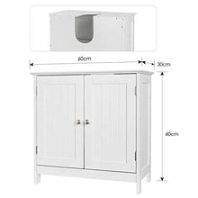 CHOUCHOU Ripiani Centrali Ripiano Scaffalatura Armadietto Bagno in Legno Bianco 2 Ante (2 x 60 x 30 cm)