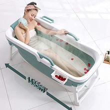 JFIOSD Vasca da Bagno Pieghevole per Bambini, Vasca Portatile per Adulti, Vasco da Bagno Animale per Una Semplice Spa,Installazione Facile,Blu,128CM