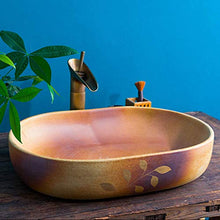 WEHOLY Lavabo in Resina Lavabo retrò da Incasso Ovale in Pietra Naturale Lavabo in Ceramica Contenitore per Hotel Lavabo a Prova di Schizzi