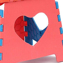 Tastak Sgabello Bambini Portatili, Adulto Pieghevole in plastica Piccolo Sgabello di Pesca Esterna Sgabello Panca Piazza Cute Cartoon, Red Blue Garden Bagno Prato Antiscivolo Sgabello
