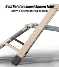 Sywlwxkq Sedia Oversize a gravità Zero per Persone Pesanti Pieghevole Regolabile Sun Lounge Reclinabile Patio Giardino Supporta 200 kg Grigio