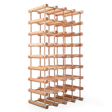 Goplus Portabottiglie Scaffale di Vino Portavino in Legno di Pino da 40 Bottiglie Legno Naturale 102,5x24x33cm