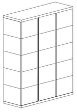 Vipack LAKL1314 Lara-Armadio a 3 Ante, in MDF Laccato, Colore: Bianco, 166 x 57 x 204,5 cm