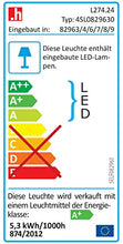 Fackelmann B. Clever LED Specchio armadietto (60 cm) Marrone Alaska in Legno di Frassino, 82966