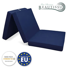 Beautissu Materasso da Campeggio Pieghevole - Materasso Pieghevole Ospiti - Campix 80x195 cm - Soffice Confortevole e Funzionale - Blu - Materasso Traspirante in Microfibra - Lettino da Viaggio