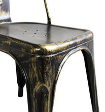 Milani Home s.r.l.s. Sedia in Metallo di Design Moderno Industrial Vintage per Sala da Pranzo Bar Ristorante Soggiorno