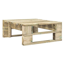 Pouf da giardino a pallet, poggiapiedi da giardino, decorazione in legno, per soggiorno, giardino, cortile, terrazza, 60 x 60 x 25 cm
