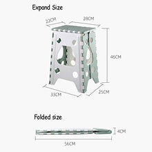 Compatto e Facile da riporre, Sgabelli Antiscivolo per Cucina, Bagno, Bambini, Adulti, Sgabello Pieghevole, Sgabello Pieghevole in plastica con Manici, ripiano Superiore Antiscivolo Verde.