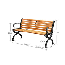 Panca Da Giardino Per Esterni In Alluminio Pressofuso,panchina Per Il Tempo Libero In Legno Massello Con Schienale E Braccioli,panca Per Balcone Con Struttura In Legno Massello Struttura In Metallo