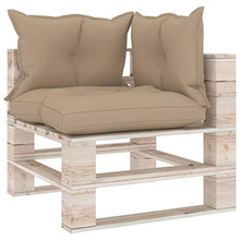 SKM Set Divani da Giardino Pallet 5 pz con Cuscini in Legno di Pino (126.54kg) -6342