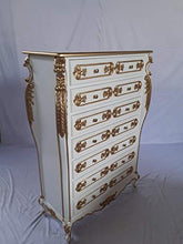 Louis XIV. Louises Barock Rokoko - Cassettiera in stile antico, colore: Bianco con oro