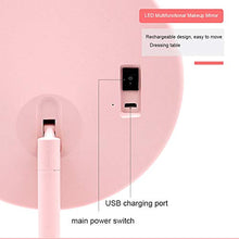 Specchio Trucco da Tavolo a LED, Lente d'Ingrandimento a LED, Ricarica USB, Rotazione di 90 °, dimmer Continuo, ingrandimento 5 Volte