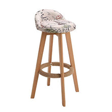 LLT Pratico sgabello Sgabelli di lusso Bar Stool Kitchen Bar Colazione Sedia da pranzo contatore ruotabile in legno massiccio telaio Comodità Posto a sedere Carico massimo 120Kg,A,63 cm