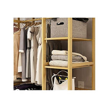JJZXT Guardaroba Semplice Economica Moderna assemblata Armadio di Legno Solido Spazio Camera da Letto Semplice Tessuto Armadio Singolo for Adulti