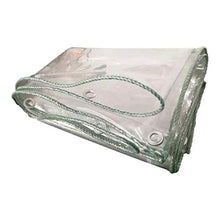 DLMSDG Telone Impermeabile per Esterno, Telone Impermeabile Trasparente, con Occhielli Impermeabile Isolante Antipioggia Pieghevole, per Ponte, Portico, Patio, Tettoia(0.5mm2x4m(6.6x13.1ft))