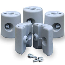 ABCCANOPY - Set di 4 piedini per gazebo, riempibili con acqua/sabbia, pesi per gazebo, tende da giardino, tende da festa, grigio