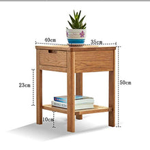 DGHJK Mobili per la casa, Comodino in Legno massello con cassettiera, tavolino da Soggiorno, tavolino angolare, Cornice Decorativa 40 * 35 * 50 cm