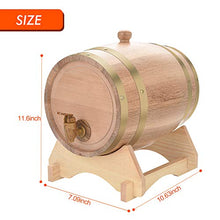 Zoternen - Barile di quercia per conservare liquidi, 5 l, fatto a mano, per whisky, con rubinetto (colore: naturale)