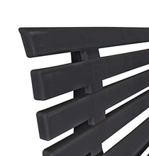 Pissente Panca da Giardino, Panche in Legno massello+Acciaio Panchina da Giardino con Braccioli Curvati Elegante Robusta Classica Panca Arredi da Esterno Sedute,125 x 53 x 77 cm Antracite