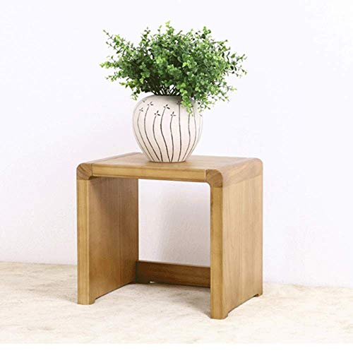 Attrezzatura quotidiana -Sedie Sgabello con gradino in legno Portavaso da fiori Sgabello quadrato Panca in legno massello con forma creativa Ideale per la vita quotidiana per uso domestico (Colore: