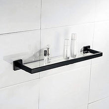DKEE Moderno Bagno in Acciaio Inox Rettangolare Nero Accessori for Bagno/portabottiglie Nuovo Design/Rack Bagno Moderno Multifunzionale