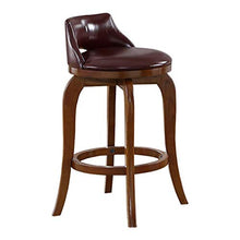 LWW Sgabelli, sgabelli da bar Ascensore solido sedia di legno Retro della casa di modo esecutivo Gas W/Schienale,Marrone,61 cm