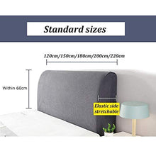 HDGZ all-Inclusive Coperchio Testata Letto Copri Testata Letto Matrimoniale Singolo Protezione Peluche Testata Addensare Elastico Anti-collisione Cuscino (Color : Gray, Size : 1.2m)