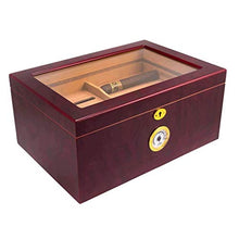 SMEJS Cigar Box-25-50 Cigar Humidor Desktop Finitura Mogano