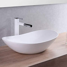 Yxx max -Lavabo Moderna Bianco Lucido controsoffitto lavabo in Ceramica Sink Art Bacino Guardaroba dispersore del Bacino (Senza Rubinetto) -60x36x13cm Lavandino del lavabo