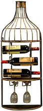 DJSMjbj Bottiglia a Forma di Ferro a Parete Wine Rack/Wine Cooler/Decorazione scaffale for Mangiare, cucine Ripiani Decke