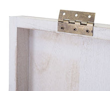 Mendler Serie Vintage portabottiglie HWC-C54 Legno paulonia 120x22x5cm Bianco