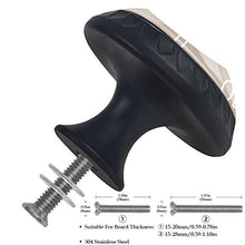 Set di 4 pezzi di ferramenta con maniglia rotonda per armadio da cucina, credenza, cassettiera, cassettiera, credenza, bagno, armadio con impronta di zampa di cane, marrone