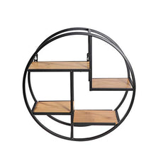 &ripiano di stoccaggio Parete Ferro Scaffale, rotonda galleggiante Mensola bagagli supporto della cremagliera Dispensa Soggiorno Camera da letto Cucina Scaffale di finitura