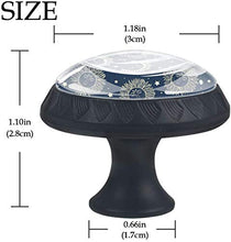 Motivo a stella sole celeste luna Pomelli per Porta Set di 4 Pomelli per Mobili Manopole per Cassetti Cucina Armadio Vetro