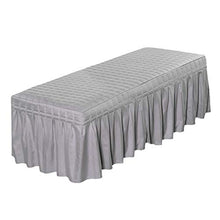 B Blesiya Copri Lettino di Massaggio Materasso Morbido in Poliestere con Foro per Respiro Accessorio da Salone - Grigio-190x70cm