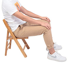 æ— Set di 2 sedie pieghevoli in bambù, 100% legno di bambù naturale, piccola sedia pieghevole con schienale per colazione, caffè, picnic, pesca