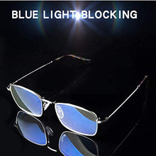 HRYHY Anti-Blu vetri Chiari Lettura, Unisex Struttura in Metallo vetri di Lettura, vetri in Acciaio Inox, Adatto per la Lettura e Shopping,+1.5