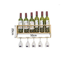 Wine Rack, Wine Rack 6-Bottle fissato al muro Wine Rack Soggiorno Cucina bagagli Rack Cup Holder Rack WTZ012
