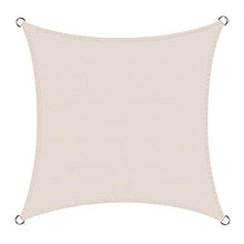 Cool Area Tenda a Vela Quadrata 2.5 x 2.5 Metri Protezione Raggi UV, Vela Ombreggiante Resistente e Traspirante per Giardino Balcone Terrazza, Crema