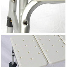 TANGIST Vasca da Bagno e Doccia Comfort Sgabello da Bagno in Lega di Alluminio Regolabile Anziano/handicappato/Sgabello da Bagno Incinta Sedia Antiscivolo Max.180 kg (Bianco) Prevenire Lo Scivolam