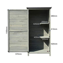 Wiltec Armadio per Giardino Esterno a un'anta Legno Verde Tenue 69,5x52x142 cm Capanno degli Attrezzi