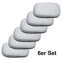 AMARE Home - Set di 6 cuscini in feltro reversibile, 40 x 39 cm, grigio scuro/grigio chiaro. Attenzione: imbottitura migliorata