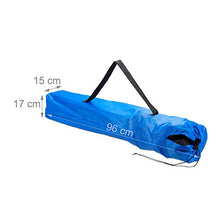 Relaxdays Sedia da Campeggio con Poggiapiedi, Pieghevole con Porta Bevande & Braccioli, Max. 120 kg, Blu