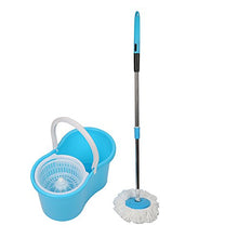 SSAYY Mop Set di Secchielli per Mocassino con Rotazione A 360 Gradi Ruota per Pulizia in Microfibra Mocio per Pavimento Rotante Facile da Strizzare   con 2 Teste per Mop in Microfibra