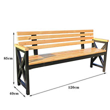 Panchine per terrazze da Giardino panchine per Il Tempo Libero, Seduta da Esterno in Legno massello 2-3 posti intemperie Sedia Portico, Terrazza Metallo Riposo Panca mobili Ponte