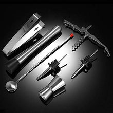 Wenzhihua Set di Miscelazione per Cocktail Kit Miscelatore di Shaker da 350 Ml Professionale in Acciaio Inossidabile da 8pcs con Jigger di Cabkscrew MudDlerStrumento A Barre