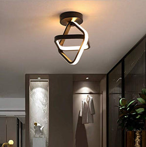 Goeco Plafoniera LED, Lampada da Soffitto 22W, Lampadario LED decorativa per Balcone Guardaroba Corridoio, Luce bianca calda 3000K