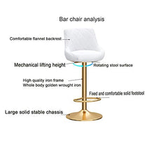 Sgabelli da Bar Sedia Sgabelli da bar Set di 4, con schienale flanella Bar Stool Ascensore 360 ° girevole meccanica Cucina Stool, Con Chrome poggiapiedi e Base, colazione Bar Kitchen Mobili for la c