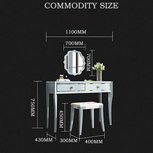 YaGFeng Comò L'estetica di Legno Set Comò Comò Cassettiera Camera da Letto Femmina 2 Specchio Quadrato (Color, Size : 110x43x75cm)